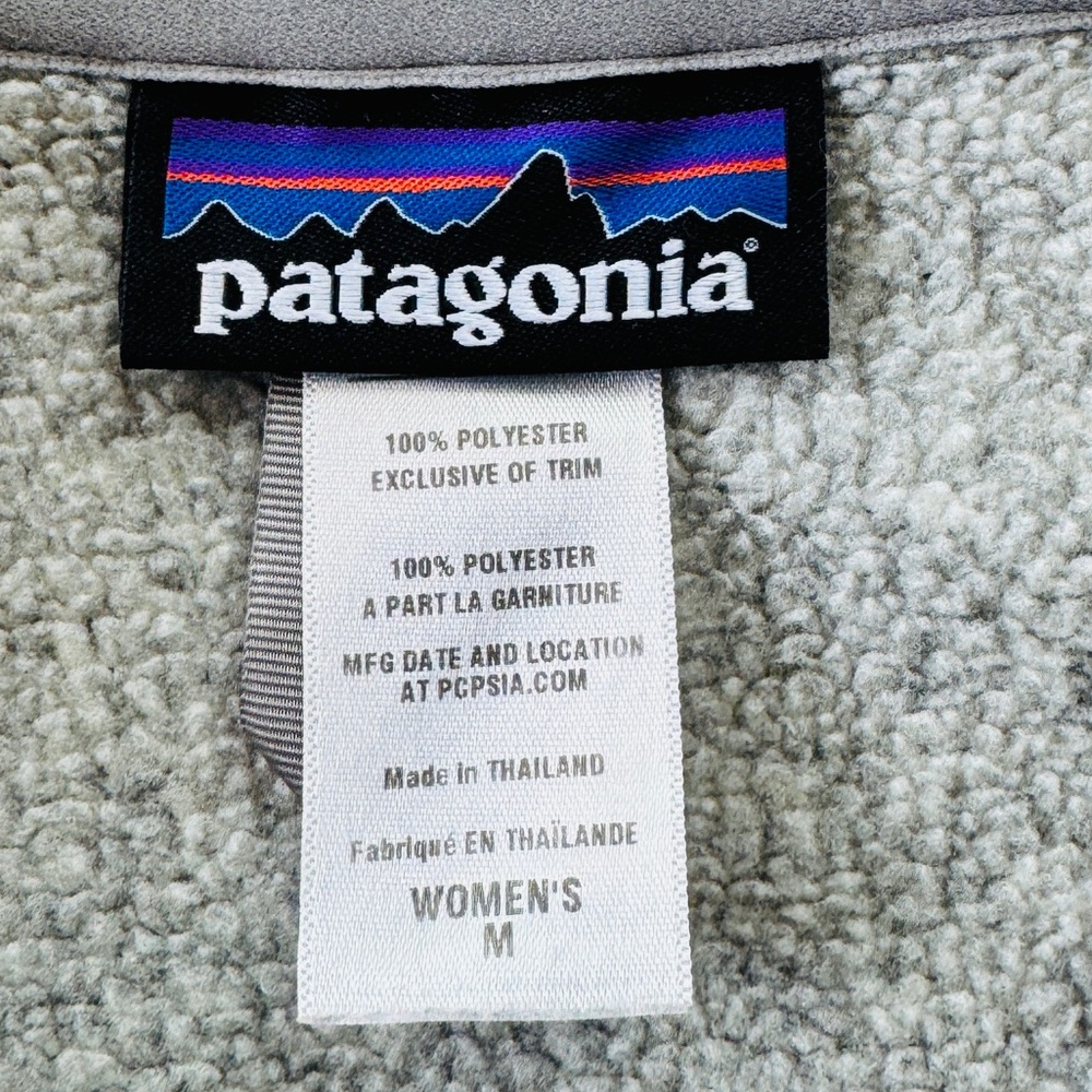 Patagonia Long Better Coat M Button Down Peacoat Trench Jacket Gray Women’s - Picture 6 of 7